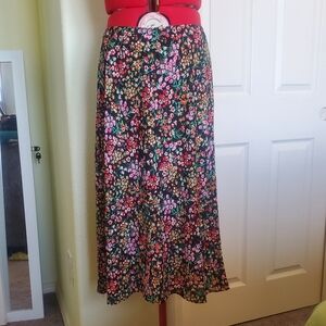 Vince Camuto Floral A Line Slip Skirt